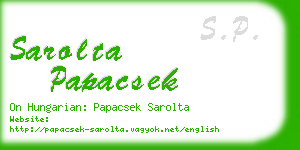 sarolta papacsek business card